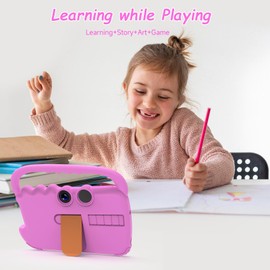 Kids Tablet 7 inch for Girls Boy, Android 12 Tablets for Kids 4GB RAM 32GB ROM Toddler Tablet WIFI Bluetooth Safety Eye IPS Screen, Parental Control, Dual Camera Shockproof Case for Educational, Games