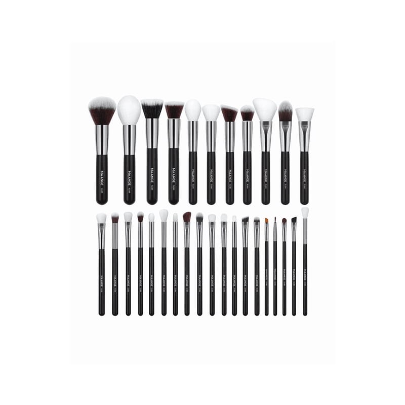 Kit 30 Pcs Para Maquillaje Profesional Color Negro