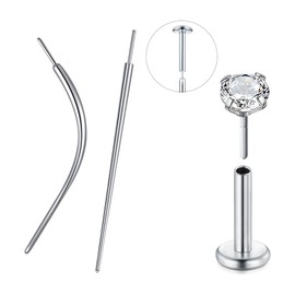 QWALIT Piercing Taper Insertion Tool - Threadless Labret Titanium Pin 18g