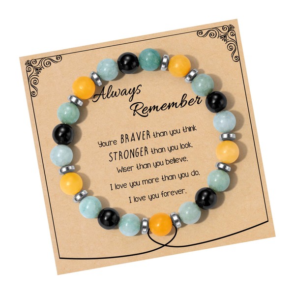 Nymerianoble Crystals Healing Stones Bracelet for Women Girls Citrine Green