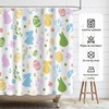 APROPHIC Easter Shower Curtain, Funny Rabbit Shower Curtain Set, Coloured
