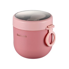 Lunch Box Thermal Food Flask Stainless Steel Insulated Food Soup Jar Container #Pink