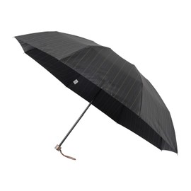 Moonbat [Lanvin on Blue] Rain Umbrella, Folding Umbrella, Yarn-Dyed, Large Size, Striped, 21-084-11099-05, Black, Black
