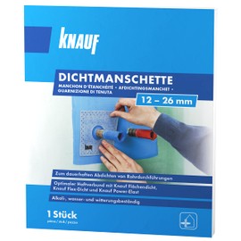 Knauf Sealing Collar for Permanent Sealing of Pipe Feedthroughs, for 12 - 26 mm Pipe Diameter, Pipe Seal, Sealing Fleece, Water and Weather Resistant