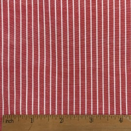 Red Striped Fabric Light Weight Yard Dyed Polycotton for Sewing Christmas Decoration and Holiday Craft Width 57 Inch Cut by The Yard