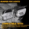 HECASA Pair Bumper Fog Lights Compatible with 2003-2007 Chevy Silverado