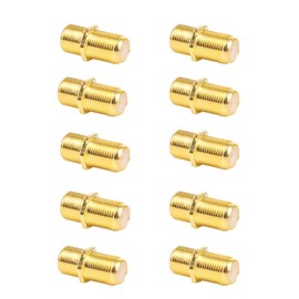 Leloco 10 Stück F Verbinder Sat Kabel Verbinder F Stecker Kupplung, Koaxialkabel Verbinder Sat Kabel Adapter für Koaxialkabel, Antennenkabel, Satellitenkabel
