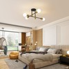 Ganeed Mid Century Sputnik Chandelier Industrial Semi Flush Mount Ceiling