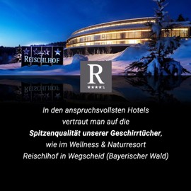 'Chef's Quality ZOLLNER® Set of 4 Tea Towels 50 x 70 cm – Various Colours (Series Line "