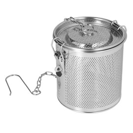 Seasoning Strainer, Stainless Steel Tea Infusers for Loose Tea, Extra Fine Mesh Tea Steeper with Extended Chain Hook for Tea, Spices Seasoning