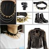 40 Sets Spikes and Studs Kit, 7x40mm Black Cone Clothes