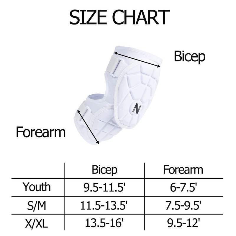 NURIBASE Batter Elbow Guard White - M