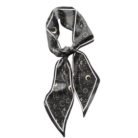 BHAHB Hair Head Scarf Silk Feeling Long Satin Neck Scarves for Handbag Cute Aesthetic Decoration Women Girls 59 * 6.7''-Moon Star