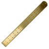 Point Brass Ruler, 5.9 inches (15 cm), Gold