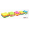 Snopake 76 x 76 mm Neon Assorted Sticky Notes [Cube