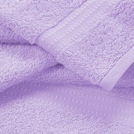 MyOwn 6 Piece Towel Set, 100% Combed Cotton - 2 Bath Towels, 2 Hand Towels, 2 Wash Cloths - 500 GSM Luxury Hotel Quality Ultra Soft Highly Absorbent Towel Set for Bathroom - Purple