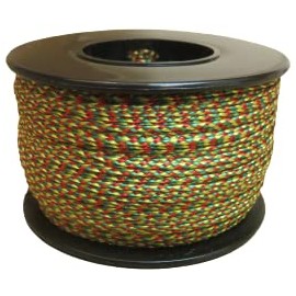 US Ropes Atwood - Cuerda de paracaídas nano de 0.75 mm x 300 pies, fabricada en los Estados Unidos (Jamaican Me Crazy)