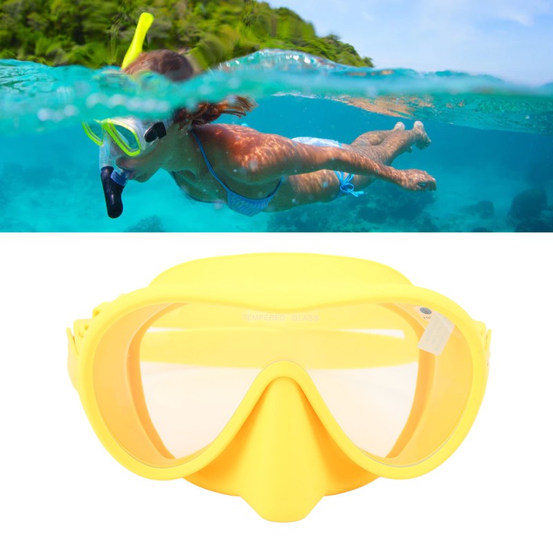 Scuba Diving Goggles Anti Fog Tempered Glass Snorkeling Dive Mask