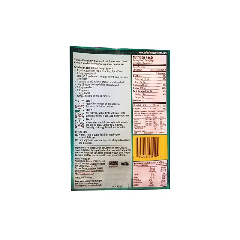 ASIAN HOME GOURMET Spice Paste for Szechuan Hot and Sour
