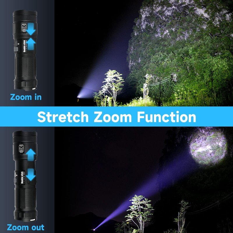 Rechargeable Flashlights High Lumens, 3000 Lumens Super Bright Led Tactical