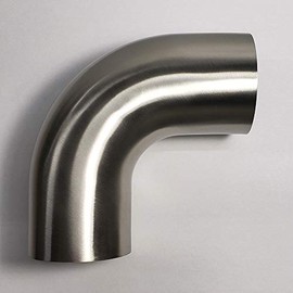 4" Stainless 90° Mandrel Bend Elbow - 1D Tight Radius - 16GA/.065" Wall - 2" Leg - SS304 - Stainless Bros