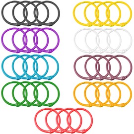 Keychains or Key Rings, 1.8inch (45mm) Loose Leaf Binder Rings for Key Chains, Card Rings, Clip Rings for Book Rings, School, Home or Office (36Pcs)
