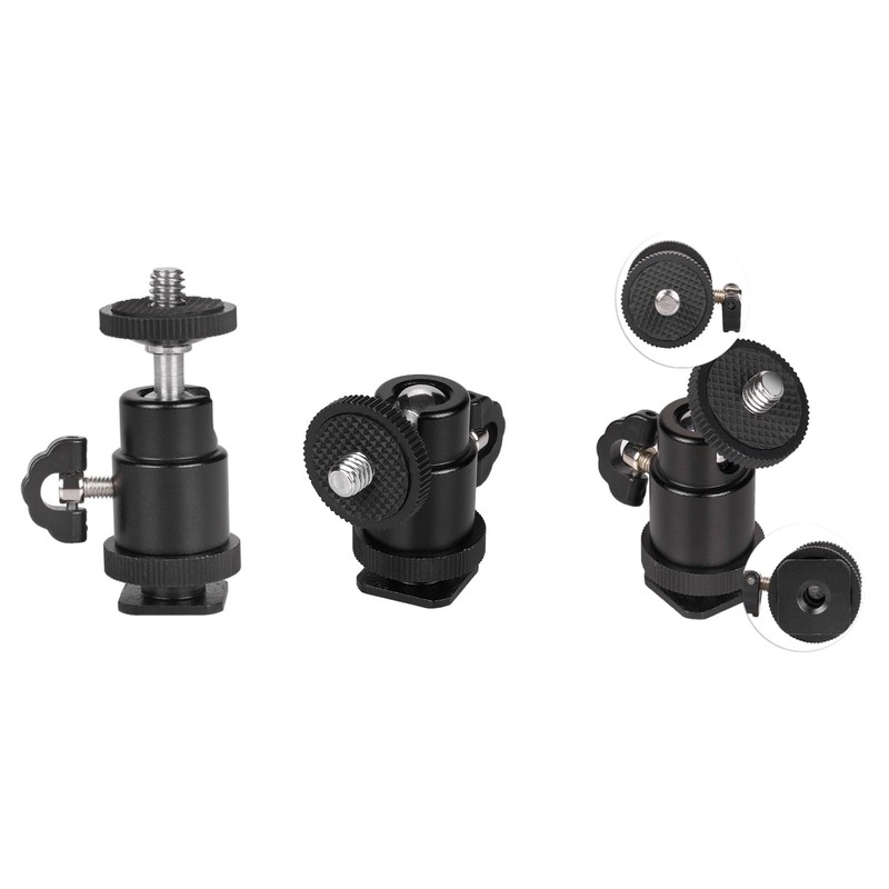 Shoe Mount, Cold Shoe Head, Angle Changing, Ball Head Adapter,
