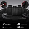 WENNFOUR Full Coverage Black Leather Car Seat Covers Full Set