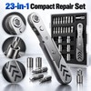 23-in-1 Right Angle Ratcheting Screwdriver Set – 36-Tooth Mini Ratchet