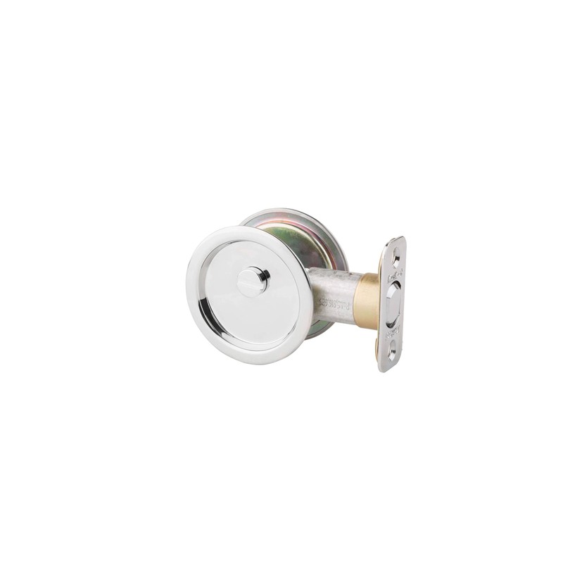 Kwikset 335-514 Round Privacy Pocket Door Lock Iron Black Finish