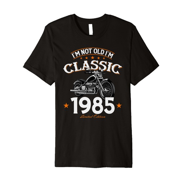 40th Birthday Man Gift Motorcycle Motorcyclist Biker 1985 Premium T-Shirt