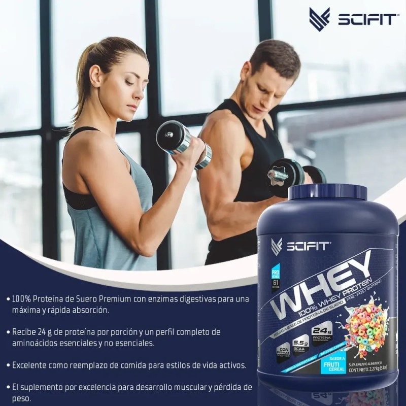 Scifit Proteína 100% Whey 5lbs 24 G Proteína | 61
