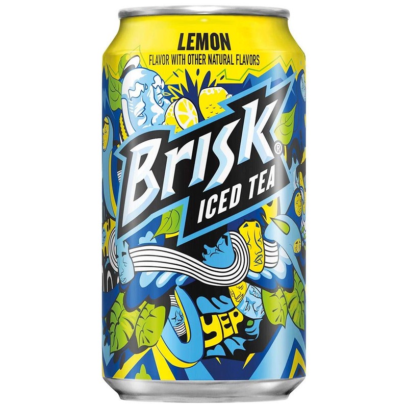 Brisk Iced Tea, Lemon, 12oz Cans (Pack of 15, Total