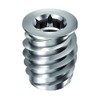 RAMPA® Made in Germany Steel Threaded Insert (50 pcs.) with hex Drive and Sealing Collar M8 Internal Thread (d), 14mm Diameter (D) X 18mm Length (L) Works Best in All Wood Materials and substrates