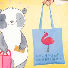 Mr. & Mrs. Panda Tragetasche Selbstvertrauen stärken - Geschenk, du bist großartig, Lebenshilfe, Badetasche, Inspiration, Herausforderungen meistern,