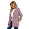 CHICGAL Women Fuzzy Oversized Coat Open Front Sweaters Jacket Hooded