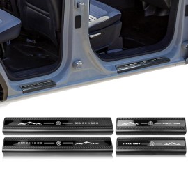 AUFER Fit For 2021-2025 Ford Bronco 4 Door Sill Edge Entry Guard Protector Kits Rubber