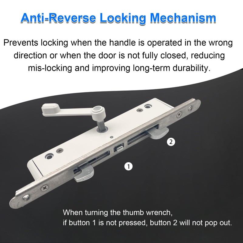 ALLYWASAI Sliding Patio Door Handle Set with Mortise Lock, Suitable