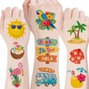 100 Pcs Hawaiian Temporary Tattoos & 8 Pcs Luau Party