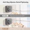 5.1M Extendable Clothesline,Osuter Extendable Clothesline Stainless Steel,Wall Mounted,Retractable Clothes Drying