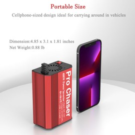 Pro Chaser 400W Car Power Inverter – DC 12V to AC 110V Converter with Dual AC Outlets & 6.2A USB Ports, Ideal for Road Trips, Camping, Small Appliances & Electronics (Red)