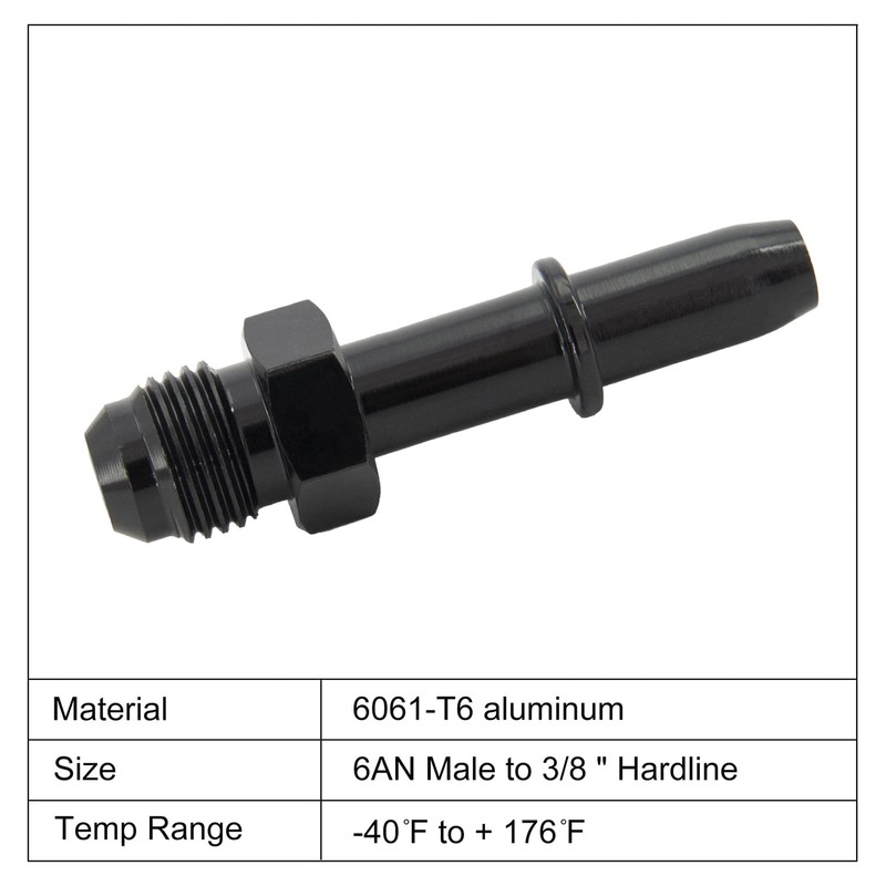 CNRAQR 6AN Male To 3/8" SAE Quick Disconnect Male Push