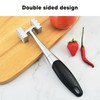 Meat Tenderizer Dual Sided Zinc Alloy Ergonomic Rubber Handle Balanced