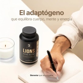 Hongo Melena de León con 180 Cápsulas | Hasta 3 meses De Consumo | Apoyo a la Concentración, Memoria y Bienestar Cognitivo | Extracto de Lions Mane en