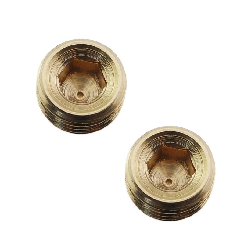 GZWZH 10PCS 1/4inch Hexagonal Threaded Plug All Copper Pipe End
