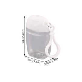 FRCOLOR 9 Pack Travel Size Bottles with Keychain 30ml Clear Refillable Mini Sample Bottles Leakproof Petg Lotion Containers Essentials for Backpack