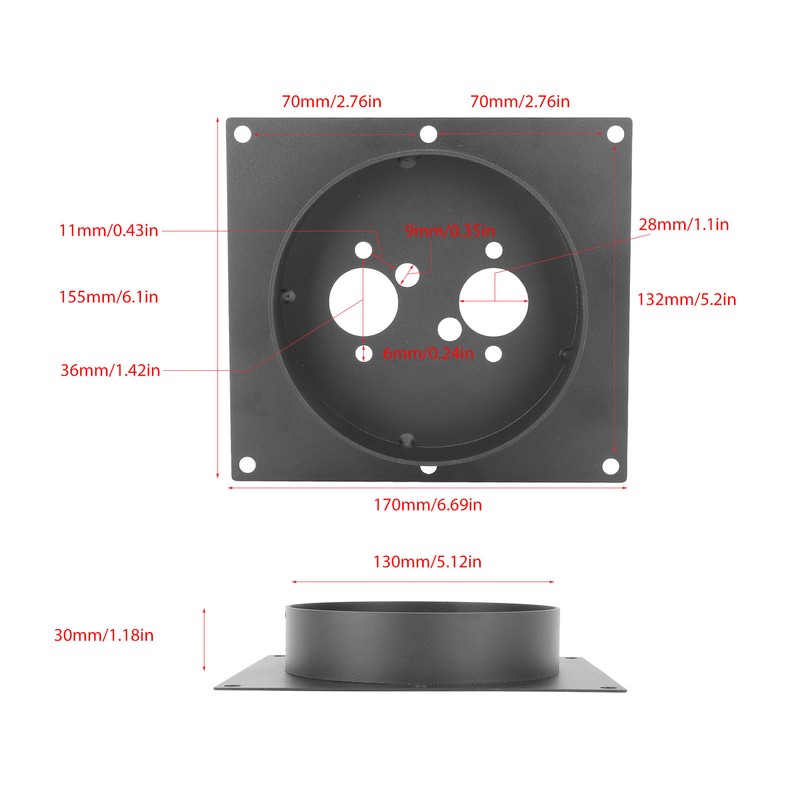 Car Floor Mount Plate Turret Bracket Durable Heater Floor Mount