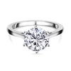 TJC Moissanite Solitaire Ring for Women Engagement Ladies Rings in