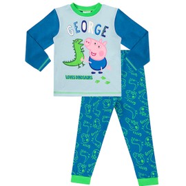 Long Pyjamas George Dinosaur Pig Boys W16 (18-24 Months) Blue