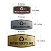 Fancy Mixed Recycling Sign (Black) - Small